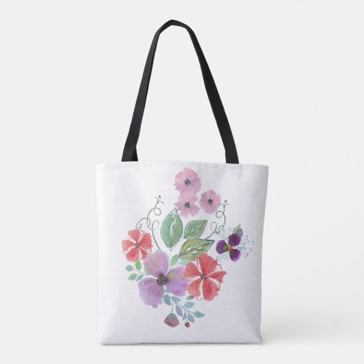 Aquarellfarben-Blume. Tasche (Rückseite)