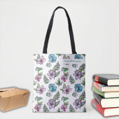 Aquarellfarben-Blume Uni anpassen Tasche