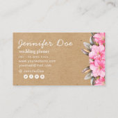 Aquarellfarben-Blume Visitenkarte (Rückseite)