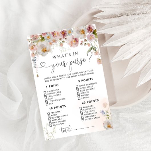 Aquarellfarben-Blume Was ist in eurem Purse-Spiel?