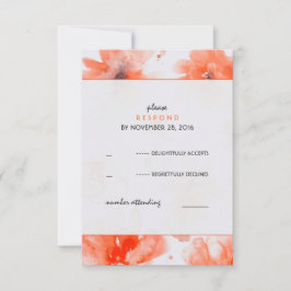 Aquarellfarben-Blume Zeitgenössische RSVP-Karte RSVP Karte