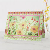 Aquarellfarben-Blumendesign Karte (Gelbe Blume)