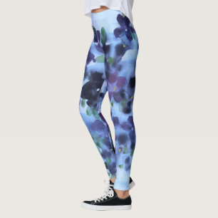 Aquarellfarben-Blumendesign Leggings