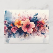 Aquarellfarben-Blumendesign Postkarte (Vorderseite)