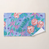 Aquarellfarben Blumendruck  Badhandtuch Set (Handtuch)