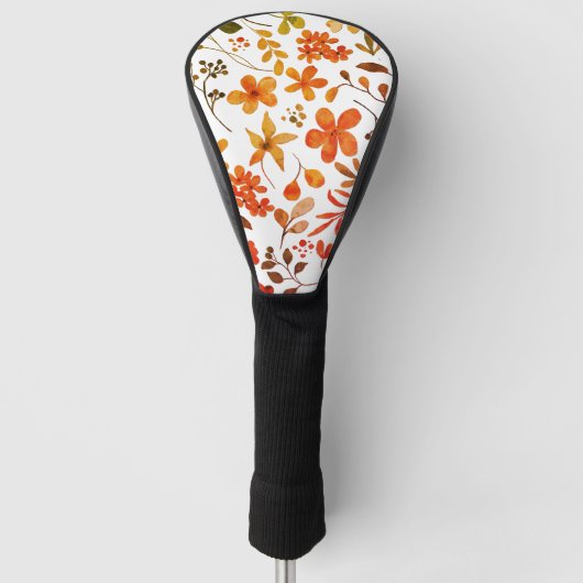 Aquarellfarben Blumendruck Golf Headcover (Vorderseite)