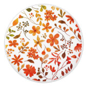 Aquarellfarben Blumendruck Keramikknauf (Vorderseite)