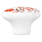 Aquarellfarben Blumendruck Keramikknauf (Seitenansicht)