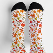Aquarellfarben Blumendruck Socken (Oben)