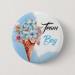 Aquarellfarben Blumeneis Creme Team Boy Gender off Button