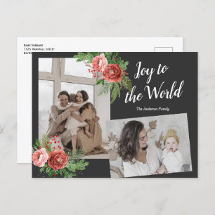 Aquarellfarben Blumengarten Familienfeiertag Fotos Postkarte