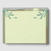 Aquarellfarben Blumengrün & rosa Hochzeitsgassbuch Gästebuch (Rückseite)