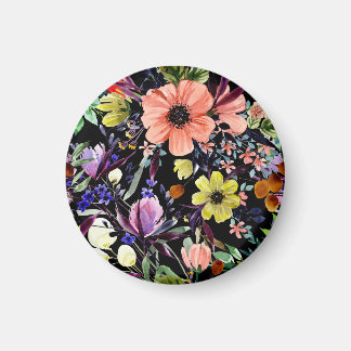 Aquarellfarben Blumenmuster Nahtlose Gartenmuster Magnet