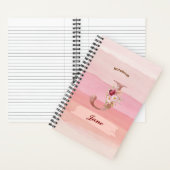 Aquarellfarben-Blumenpapier - Ursprünglich J Notizblock (Innen)