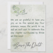 Aquarellfarben Blumenrahmen Bridal Dusche Einladun Einladung (Rückseite)