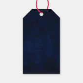 Aquarellfarben Blumenreath Happy Holidays Blue Geschenkanhänger (Rückseite)