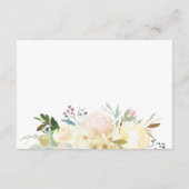 Aquarellfarben Blumenrosa Details zur Hochzeit von Begleitkarte (Rückseite)