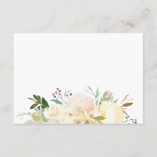 Aquarellfarben Blumenrosa Details zur Hochzeit von Begleitkarte (Rückseite)