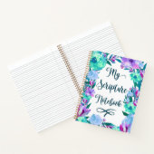 Aquarellfarben-Blumenschrift-Notebook Notizblock (Innenseite)