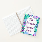 Aquarellfarben-Blumenschrift-Notebook Notizblock (Innenseite)