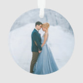 Aquarellfarben Blumenstrauß FOTO BACK Ornament (Rückseite)