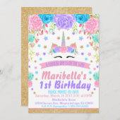 Aquarellfarben Blumenzwiebeln Geburtstagsparty Einladung (Vorne/Hinten)