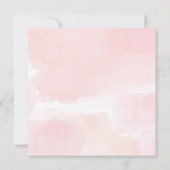 Aquarellfarben | Blush Pink Floral Taufe Einladung (Rückseite)