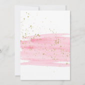 Aquarellfarben Blush Pink und Gold Foto Booth Card Einladung (Rückseite)