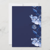 Aquarellfarben Blütenblume Blütenmarinade Hochzeit Einladung (Rückseite)