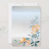 Aquarellfarben Blütenblumen Silberhochzeit Einladung (Rückseite)