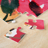 Aquarellfarben Blütenbraun Rosa Sommerblüten Puzzle (Seite)