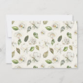 Aquarellfarben Blütendusche Einladung (Rückseite)