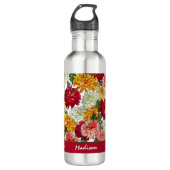 Aquarellfarben Blütenfarben Moderner botanischer N Edelstahlflasche (Vorderseite)