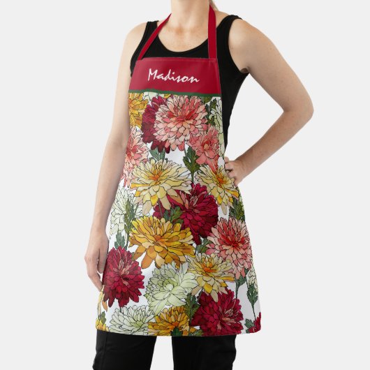 Aquarellfarben Blütenfarben Moderner botanischer N Schürze (InSitu)