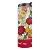 Aquarellfarben Blütenfarben Moderner botanischer N Thermosbecher (Nach links gedreht)