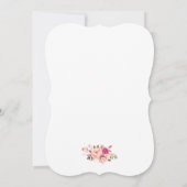 Aquarellfarben Blütenrosa Blush Gold Wedding B Einladung (Rückseite)