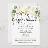 Aquarellfarben Blütenrosa Creme Elfenbeindusche Einladung (Vorderseite)