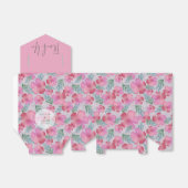 Aquarellfarben Blütenrosa Danke für Ihre Hochzeit Geschenkschachtel (Ungefaltet)