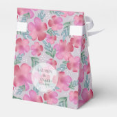 Aquarellfarben Blütenrosa Danke für Ihre Hochzeit Geschenkschachtel (Rückseite)