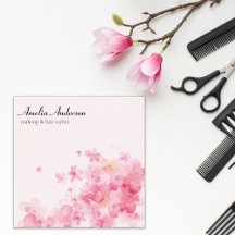 Aquarellfarben Blütenrosa Makeup Künstlertrappe St