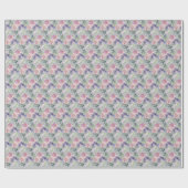 Aquarellfarben Blütenrot Rosa Lavendel Lila Geschenkpapier (Flach)