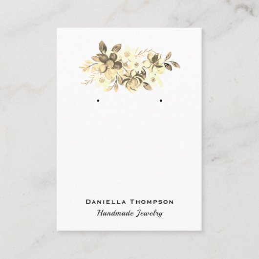 Aquarellfarben Boutique Schmuck Ohrring Display Visitenkarte (Vorderseite)