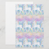 Aquarellfarben Briefpapier (Vorne/Hinten)