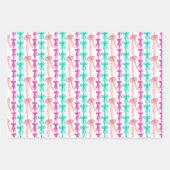 Aquarellfarben Bright Coquette Bows Weihnachtsbaum Geschenkpapier Set (Vorderseite 2)