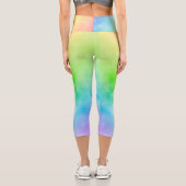 Aquarellfarben Capri Leggings (Rückseite)