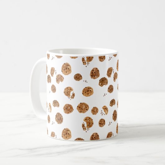Aquarellfarben-Chip-Cookies Kaffeetasse (Vorderseite Links)