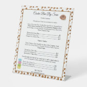 Aquarellfarben Chocolate Chips Cookies Bäckerei Sockelschild (Vorderseite)