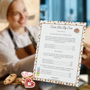 Aquarellfarben Chocolate Chips Cookies Bäckerei Sockelschild