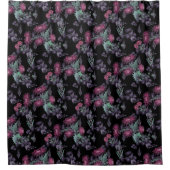 Aquarellfarben Chrysanthemen Blume Blumenfarben Duschvorhang (Vorderseite)