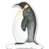 Aquarellfarben-Chubby-Pinguin-Aufkleber für Vinyl- Aufkleber (Vorderseite)